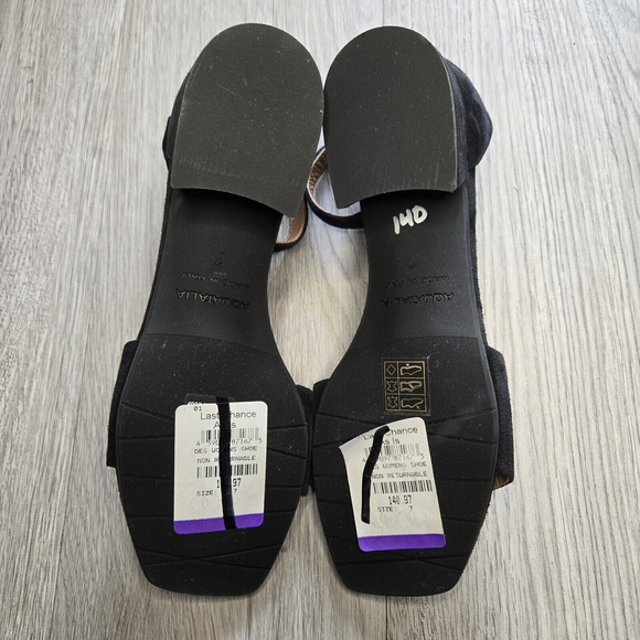 Aquatalia NEW Hildy Open Toed Suede Black Pumps Size 7 Party Office Whimsigoth - Picture 8 of 10